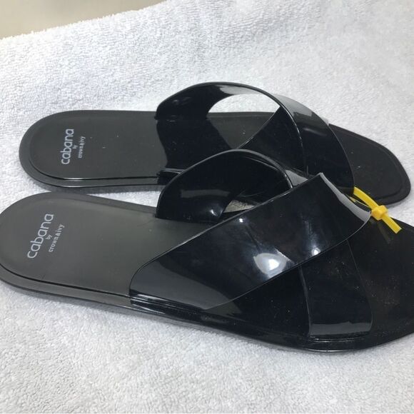 Cabana by Crown and Ivy black sandals Size 8 - Picture 3 of 8